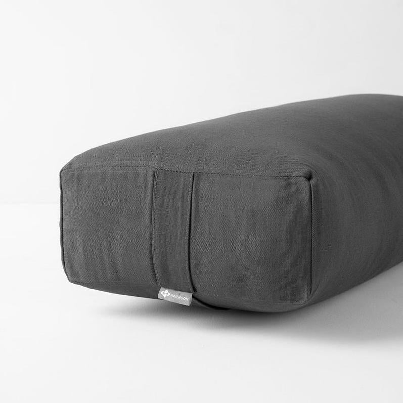 Halfmoon Essential Cotton Rectangular Bolster Charcoal side